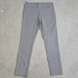 Apt‎ 9 Womens Pull On Dress Pants Size 12 Black White Print Stretch Tapered Leg